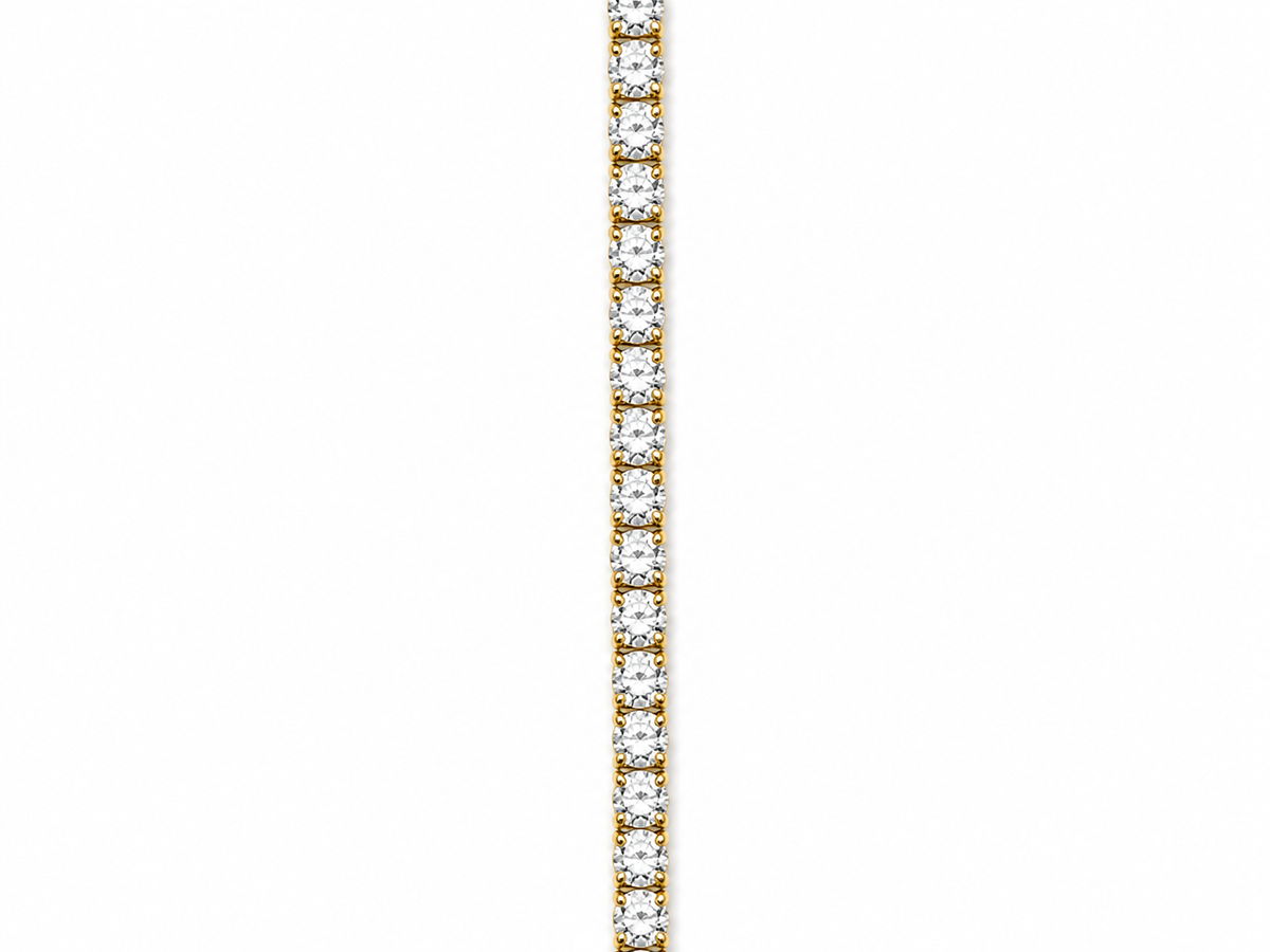 Crystal Tennis Bracelet – Gold Tone