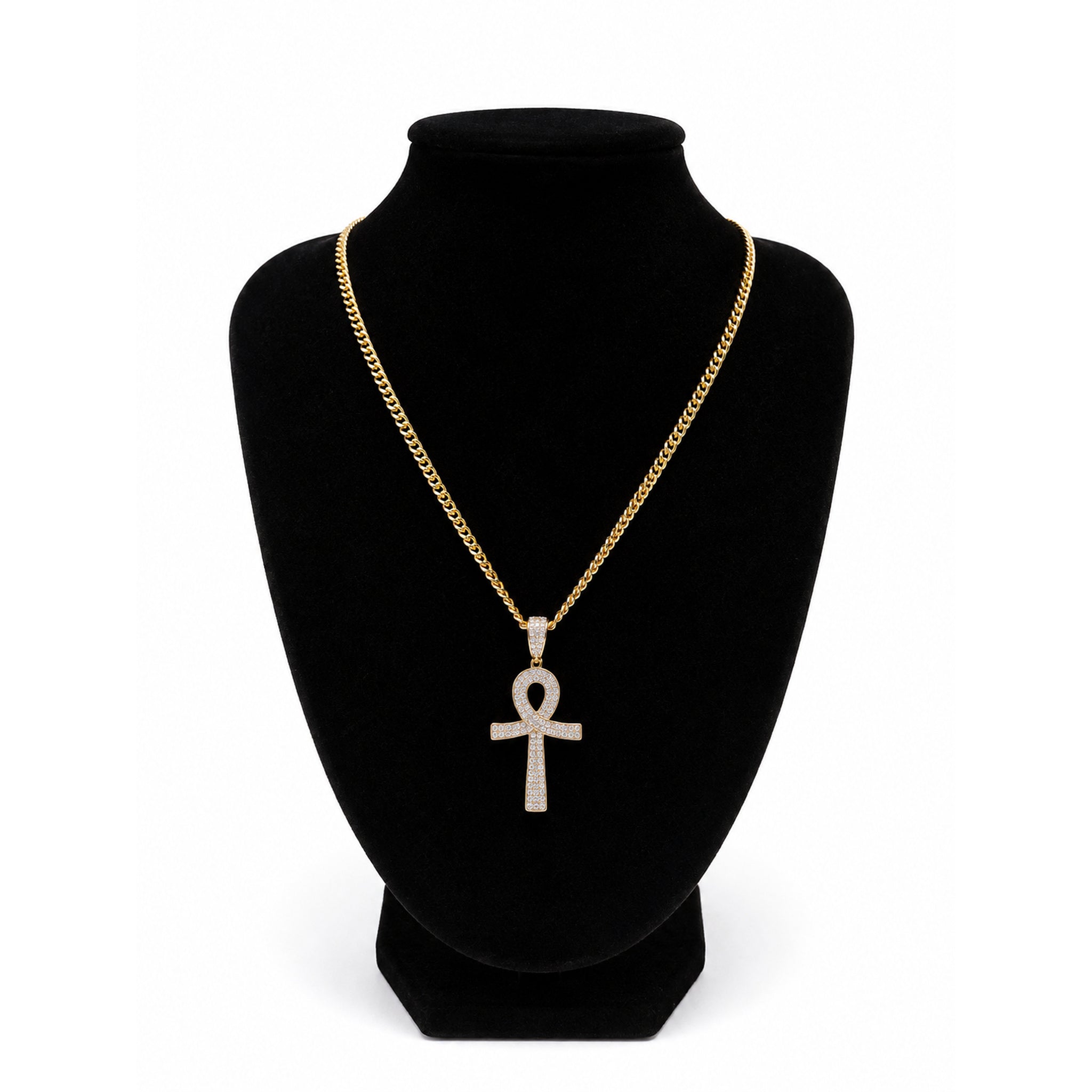 Ankh Pendant Necklace – Gold Tone
