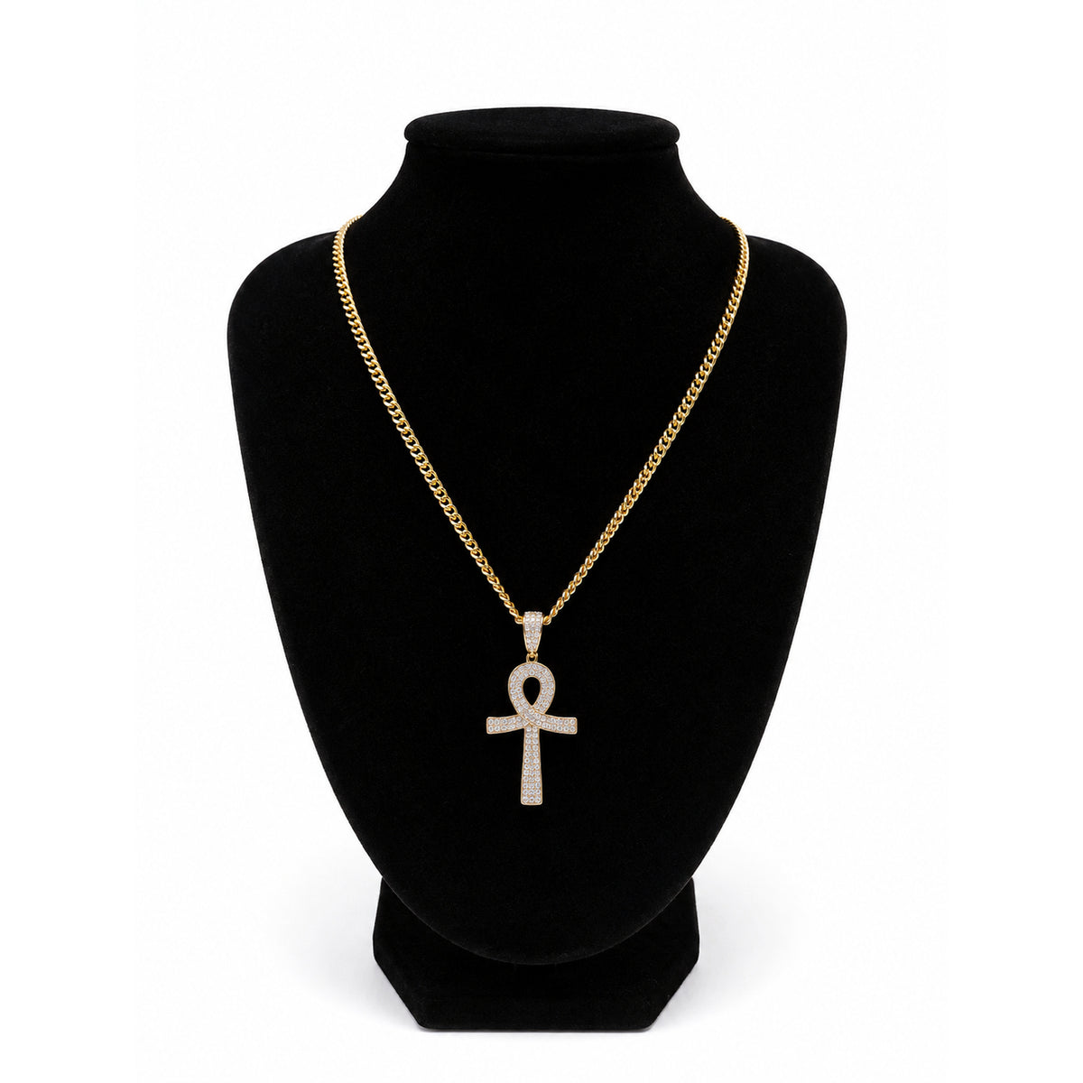 Ankh Pendant Necklace – Gold Tone