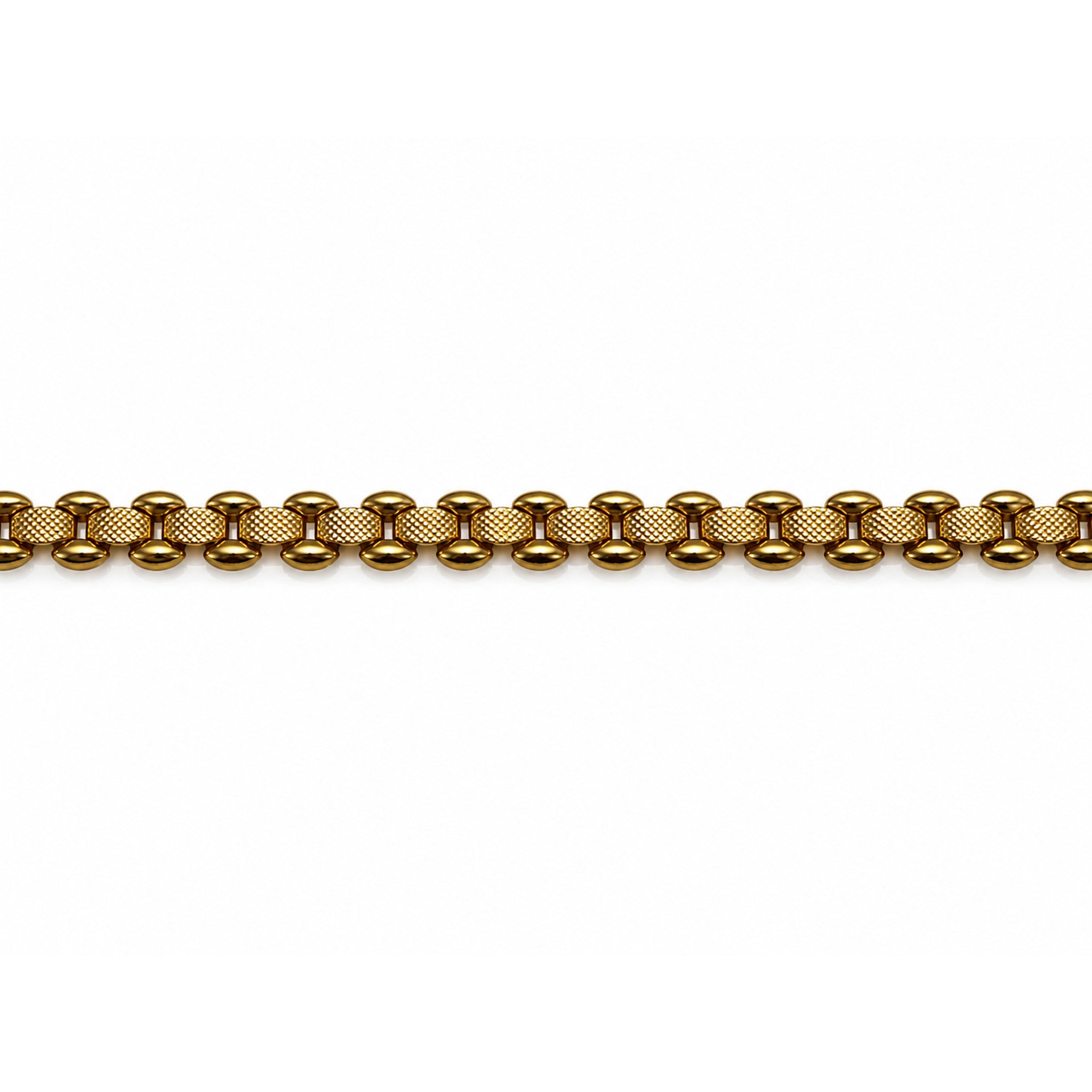 Wide Link Chain Necklace – Gold Tone
