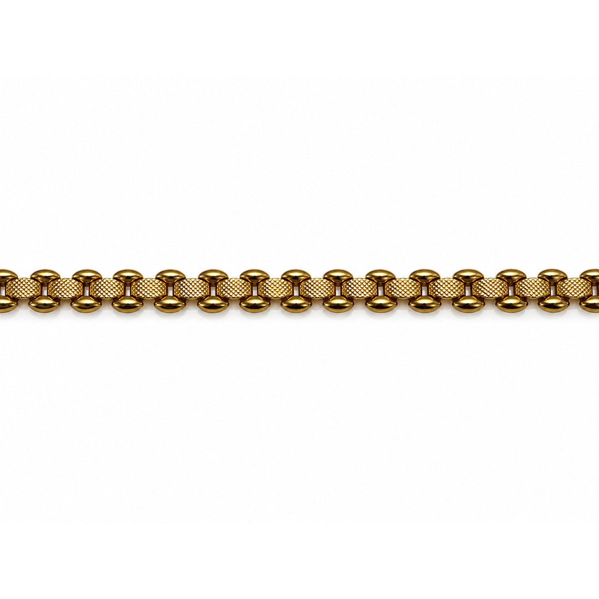 Wide Link Chain Necklace – Gold Tone