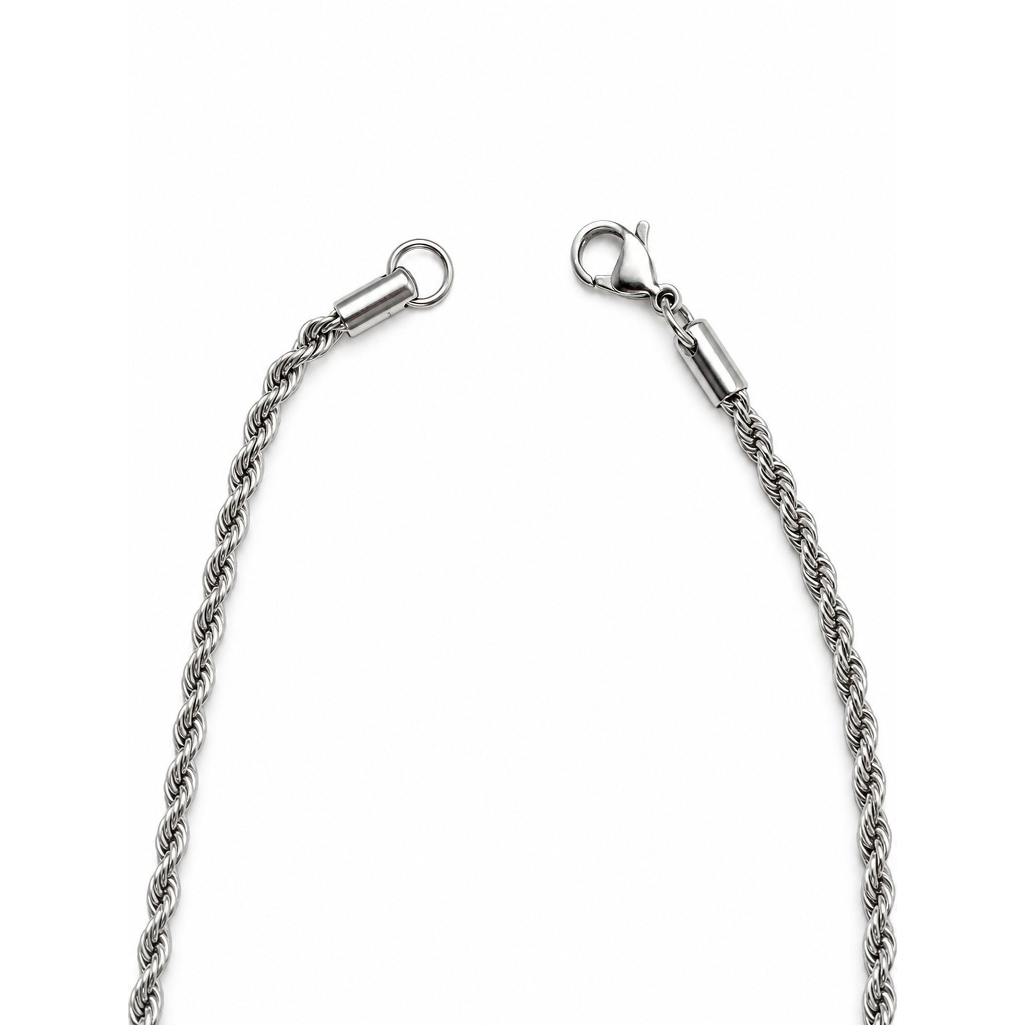 Crystal Cross Necklace – Silver Tone
